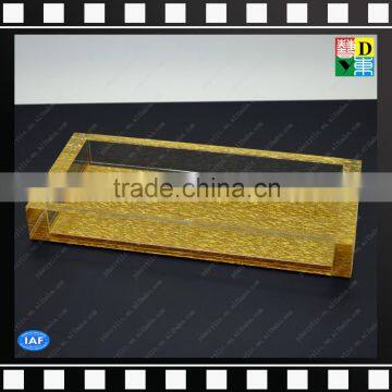 Acrylic Clear Bathroom Shower Tray/towel Holder With Gold Base