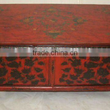 Chinese Antique Tibetan Furniture With Beautiful Painting