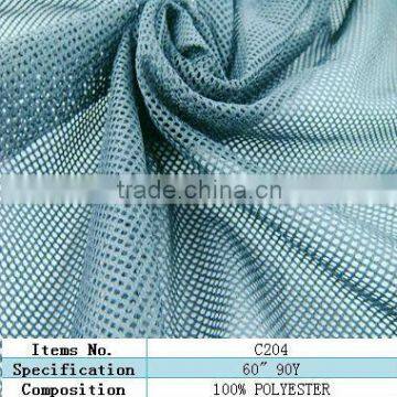 hexagonal polyester small hole mesh fabric for chair