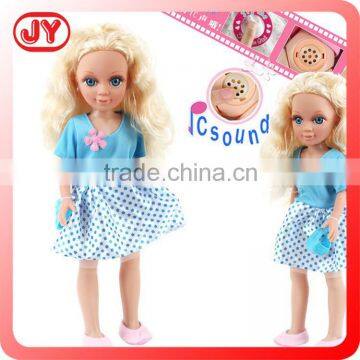 Promotional new design 18 inch vinyl doll with IC sound