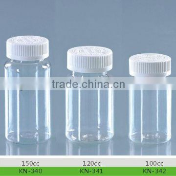 100cc/120cc/150cc PET plastic pill bottles, medicine bottles, clear pill bottles with CRC caps