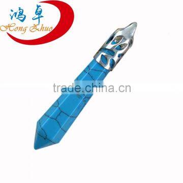 2015 Newest hot sale natural stone point pendants long shape pendants