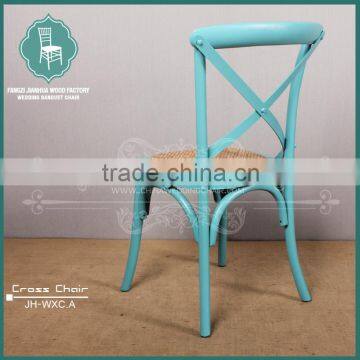 rent event wood cross back chair with cover