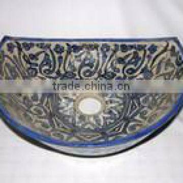 Mosaic Hand Painted Moroccan Wash Sink