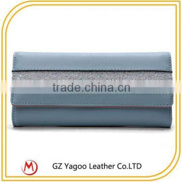 2016 cheap handmade PU leather lady wallet from China