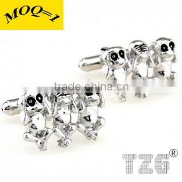 TZG02919 Fashion Cuff Link Three Monkeys Cufflink