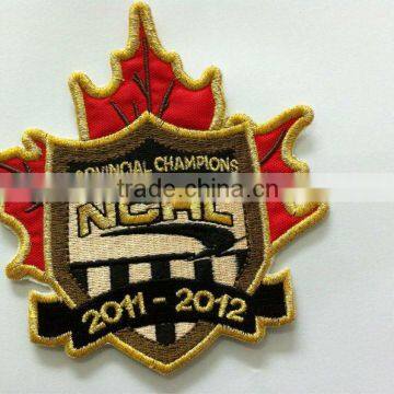 Gold Metal Custom Embroidery Tackle Twill Patch