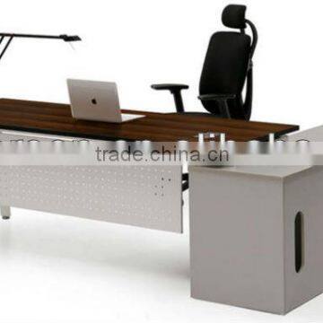 hot sale Modern metal leg executive desk with side cabinet 2016 design