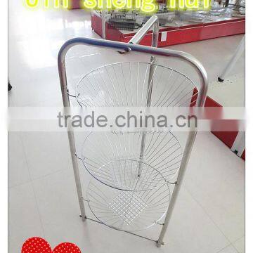 Chrome plated steel wire fruit basket metal fruit basket