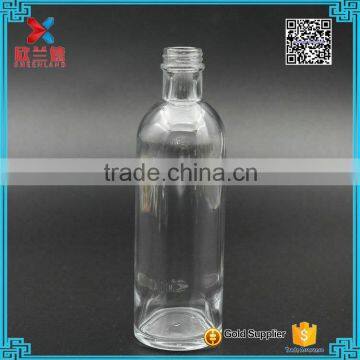 wholesale cylinder round glass wine bottles vodka glass bottle 200ml