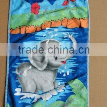 100% polyester animal print children microfiber towel