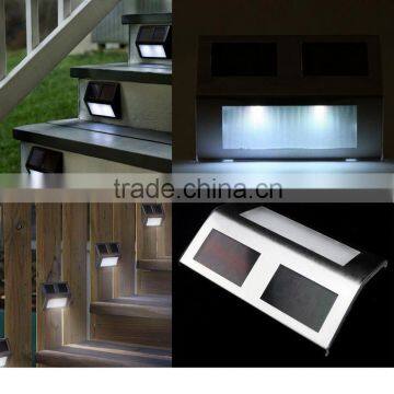 Stainless steel solar stair lamp, solar fence lamp, garden lamp, wall lamp