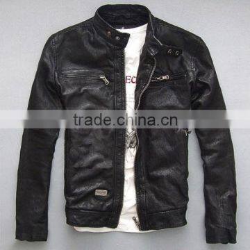 Men's cool style pu leather jacket 2014 new style