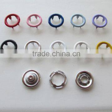 colourful ring prong snap button