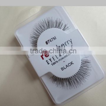 Individual eye lashes premium private lable red cherry 100% human hair false eyelashes wholesale price