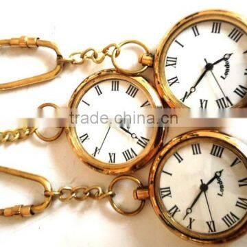 Key Chain Watch - Key Ring Watch - Brass Keychain Clock - Nautical Clock for Key 13424