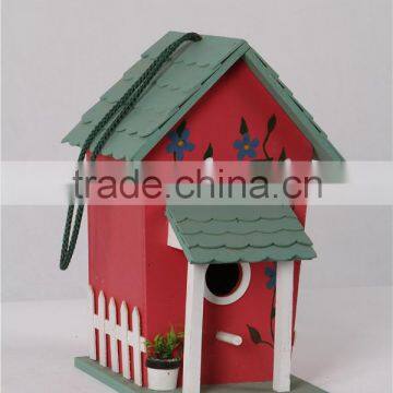 Eco-friendly decorative MDF pet bird red house