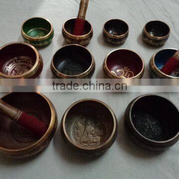 wholesale brass tibetan singing bowls from india