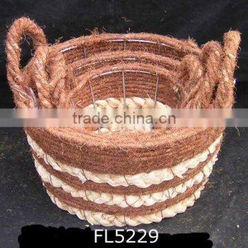 Weaved Rattan Flower Pot