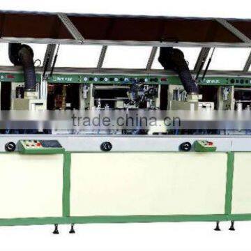 Automatic 3-colour cylinder UV glass bottle printing machine LCB-120UV-3 automatic carousel screen printing machine