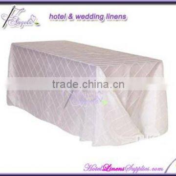 90"*132" rectangle pintuck table cloths for rectangle banquet tables