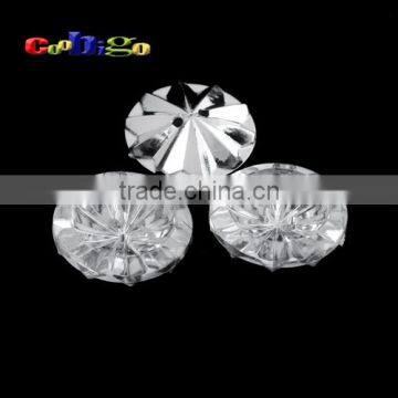 40L(25mm) Acrylic Sewing Rhinestone Rose Round Point Back Button For Apparel #FLN027-40L(06)