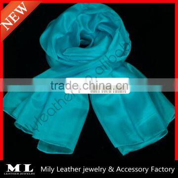 Fashion pure color 100% silk scarf stewardess