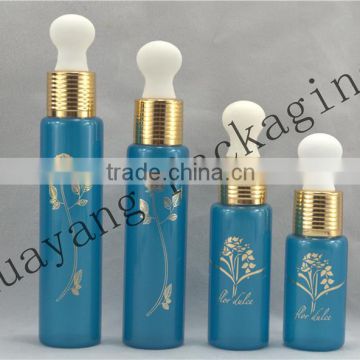 Blue glass bottle for oil glass tube bottle glass baby bottle