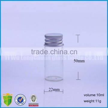 10ml glass vial with lid,mini glass bottle small glass bottle