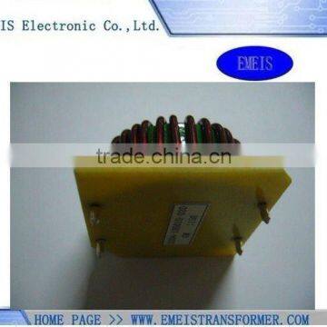 low frequency horizental toroidal PCB mounted transformer with base