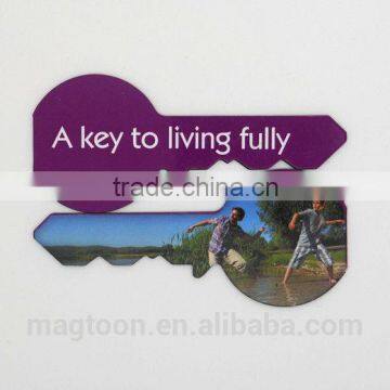 2016 Custom Creative Cheap Key Shape Flat Paper Fridge Magnets for Gifts photo-2