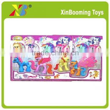 Promotional toys plastic mini rainbow horse