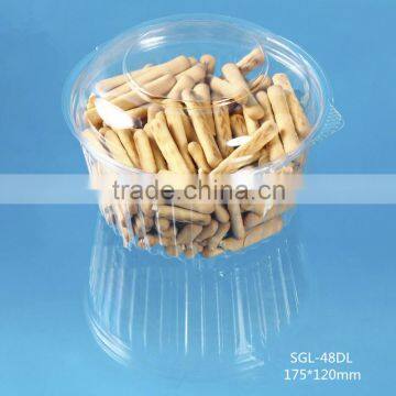 New Premium Disposable Plastic Food Storage Packing Container with Hinged Lid wholesale