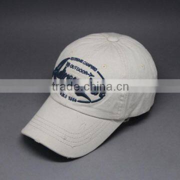 16X12 COTTON TWILL WASHED CAPS WITH BROKENBRIM/EMBROIDERY WASHED CAPS