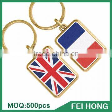 Souvenir gift for touristshop custom printing blank metal keychain