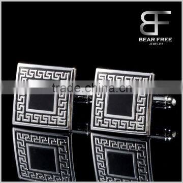 fashion elegant design square enamel cufflinks Great Wall Patterned Edge