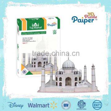 3d puzzle model famous building taj mahal