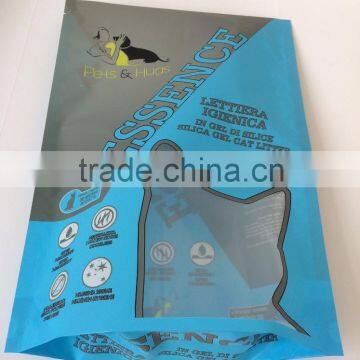 Cat food packaging bag with clear window