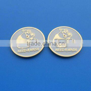 custom both sided 3D logo cheap coin