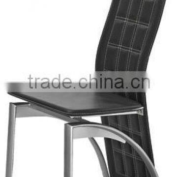 Z608-1 Hot sale chrome legs hotel high back PVC Dining Chair