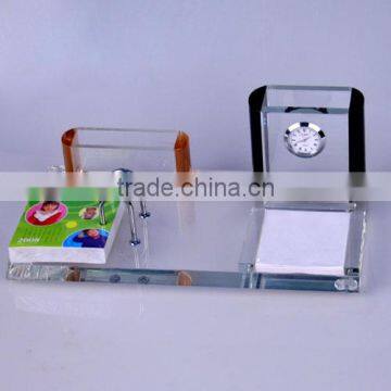 Practice office set crystal name card holder for business man table decoration