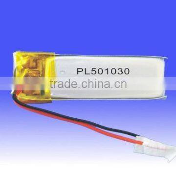 Polymer Lithium Ion Battery for Bluetooth/GPS Tracking Unit 3.7V 120mAh (501030) Rechargeable