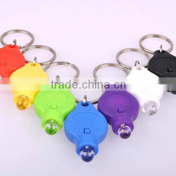 high quality Plastic 40000mcd White light LED promotion key chain factory