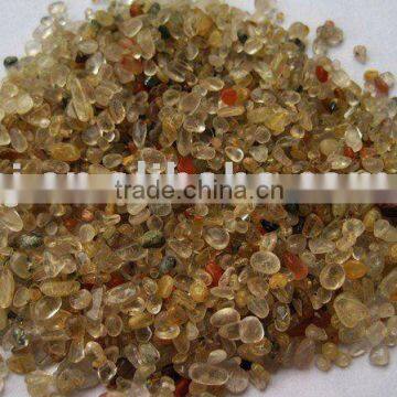 Small Pine Rutilated Quartz Crystal Tumbled Stone