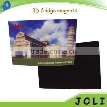 Dongguan Printing supplier flip effect 3D plastic PP rubber fridge magnet