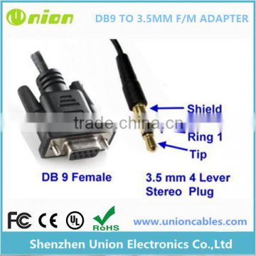 stereo 3.5mm audio jack to Computer DB9 Data Cable