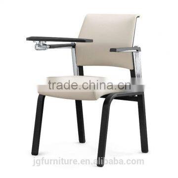 PU leather training room chair school study chair with writing board