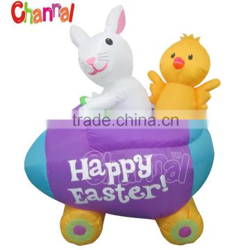 Hot lighted inflatable easter rabbit /air blown Easter chicken/Easter toy gift