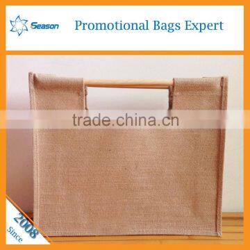 High Quality Custom bamboo Handle sack Reusable picture of jute bags wholesale