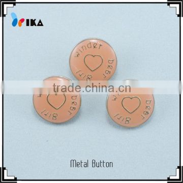 fashional designer jean jacket metal buttons with best service